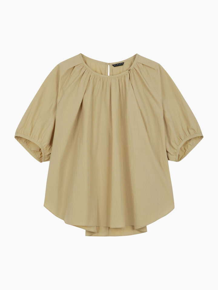 Beige blouse with balloon sleeves - null - Beige | Sisley K image number 1